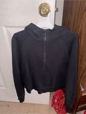 lululemon athletica Black Half-Zip Cowl Neck Sweater